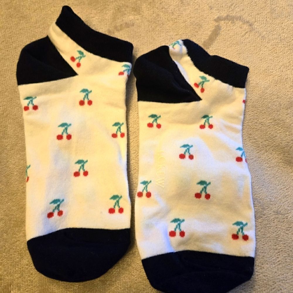 J Crew Ankle Socks with Cherries